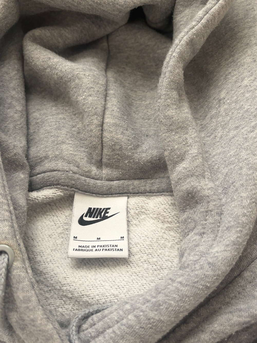 Nike Light Gray Pullover Hoodie with Small Swoosh - Picture 3 of 8